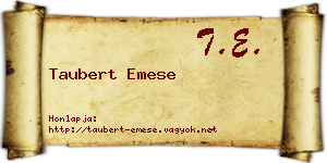 Taubert Emese névjegykártya